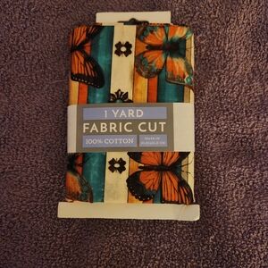 💥 3/$10 Butterfly Patterned 100% Cotton 1 Yard Fabric Cut